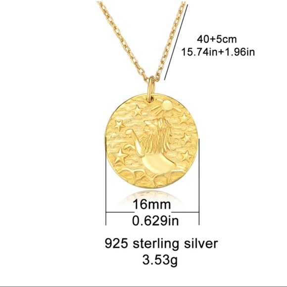 925 Sterling Silver Medallion Necklace 18 inch - Picture 2 of 4